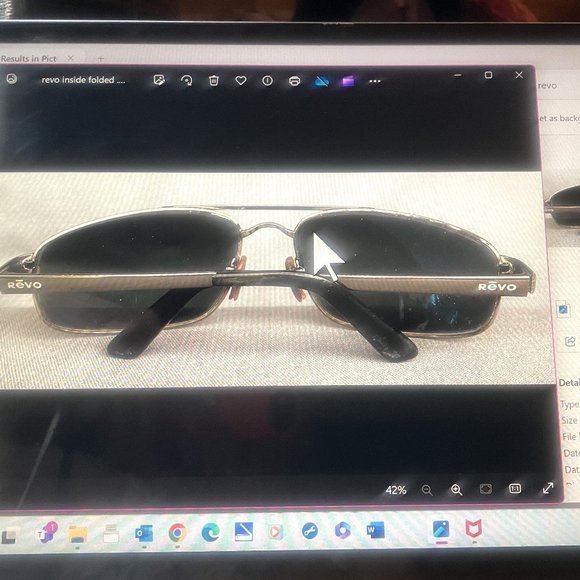 REVO sunglasses 3014 080/k3 6101b 125 polarized ITAL Metal FrameH20 Grey green - Picture 3 of 6